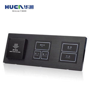 Huck Hotel Wall <b>Switch</b> Panel 86mm Black Aluminum <b>Touch</b> Control 4 <b>Switches</b> Professional Series - Product Image 1