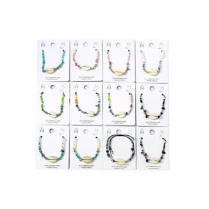 Cavigliera con conchiglie in acciaio inossidabile, set da 12 pezzi, gioielli alla moda da donna - Product Image 2