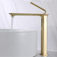 Robinet de salle de bain doré brossé robinet en laiton noir robinet d'évier de bassin chaud froid robinet de pont monté pistolet gris mélangeurs navire évier robinet d'eau