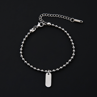 Bracelet chaîne à perles rectangulaires multicolores Ywyougang avec fermoir mousqueton réglable, bijou de poignet personnalisé