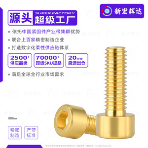 C3604 Brass Pan Head <b>Socket</b> Cap <b>Screw</b> M2 To M12 Metric Full Threaded Bolt With 12Mm Cap Diameter - Product Image 3