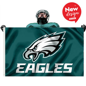 Livraison rapide, drapeau de l'équipe de football américain des <span class=keywords><strong>Philadelphia</strong></span> Eagles en polyester 100D de 3x5 pieds, vert Kelly, pour les fans - Product Image 1