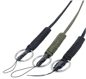 New product 2026 Perle De Longe Lanyard Paracord Wholesale High Quality Paracord Tactical Lanyard Parachute Cord Chain USB Driver Lanyard