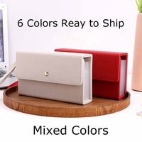 Portefeuille extensible Yihe, best-seller, 6 couleurs, format A6, en cuir Saffiano, grande capacité, poche à soufflet, porte-cartes multiples