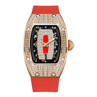 Montres de luxe en acier avec mouvement japonais similaire, design d'usine et fabrication en série, squelette, cristal et diamants, pour marque privée