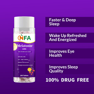 OEM/ODM 100%, tabletas masticables de melatonina sin medicamentos, sabor a bayas mixtas, mejora la salud ocular, tabletas de Melatonina sin OMG - Product Image 6