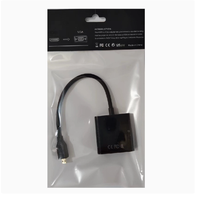 Convertisseur Micro vers VGA, câble de conversion vidéo Micro vers VGA, 1080P, 0,2 mètre.