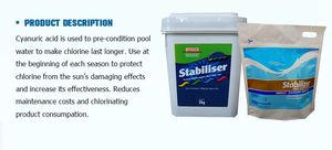 Estabilizador de <span class=keywords><strong>cloro</strong></span> para piscina, producto químico 98% de ácido cianúrico (CYA), fabricante 108-80-5 - Product Image 3