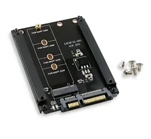 धातु मामले बी + एम कुंजी M.2 NGFF SSD करने के लिए 2.5 SATA 6 Gb/s एडाप्टर कार्ड बाड़े के साथ सॉकेट M2 NGFF एडाप्टर 5 के साथ पेंच
