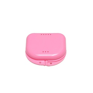 Multi Colored Small <b>Retainer</b> <b>Case</b> With Holes Denture And Braces Storage Box Plastic Tooth Box For Child - Product Image 2