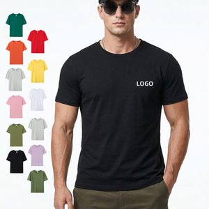 T-shirt pour homme avec logo personnalisé, haute qualité, 100% coton, tee-shirt uni en gros, prix bas, plusieurs couleurs, été, design personnalisé - Product Image 1