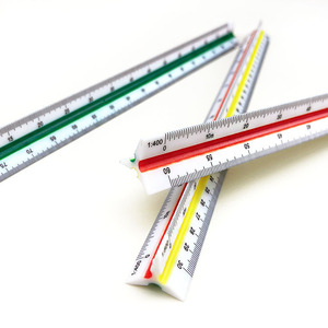 Bview Art Professionelles 30 cm Plastik-Dreiecklineal mit Sechs Skalen für Zeichnen und Design - Product Image 4