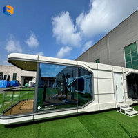 Maison capsule spatiale de luxe Volferda V9, 2 chambres, villa préfabriquée mobile en acier pour hôtel et complexe hôtelier