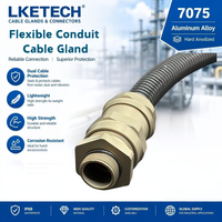 Connecteur de câble flexible en aluminium 7075 IP68 basse tension 8-14 mm pour câblage électrique, étanche et anti-corrosion