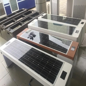 Banc de patio intelligent avec point d'accès WiFi solaire, étanche, en acier inoxydable, avec recharge sans fil pour une utilisation en extérieur - Product Image 5