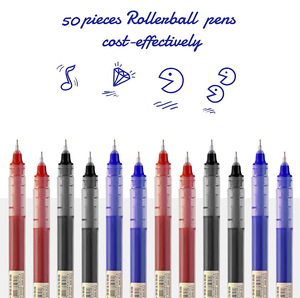 X1009-2 Pulpen Gel Grosir Alat Tulis Kantor Dengan Logo Kustom Tinta Cepat Kering 0.5MM Pulpen Tinta Cair Perlengkapan Sekolah - Product Image 2