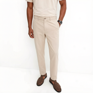 <span class=keywords><strong>Pantaloni</strong></span> Eleganti Estivi da Uomo OEM Personalizzati, <span class=keywords><strong>Slim</strong></span>-fit, Casual, in Misto <span class=keywords><strong>Lino</strong></span> Vintage, con Cerniera, Gamba Dritta, Formali - Product Image 2