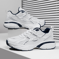 Fournisseur de chaussures avec logo personnalisé, maille respirante, semelle épaisse, lacets, antidérapantes, baskets décontractées tendance, chaussures de course pour hommes