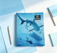 Carnet à spirales en papier kraft A4 avec logo personnalisé ColorFly, couverture imprimée, planificateur scolaire écologique, 100 feuilles