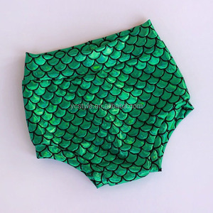 Shorts décontractés OEM à taille haute, motif écailles de poisson, pour soirée, avec strass, extensibles, pour la plage, coupe slim, pour petites filles - Product Image 3