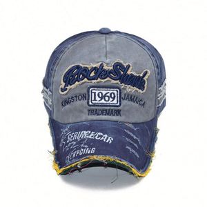 Casquettes de baseball personnalisées en coton non structuré à 6 panneaux, broderie de logo, casquette vieillie - Product Image 3