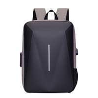 Sac à dos antivol pour ordinateur portable avec chargement USB, 15,6 pouces, coque rigide, en tissu Oxford, résistant à l'eau, pour affaires, étudiants et travail