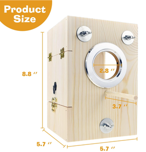Jaula para Pájaros de <span class=keywords><strong>Madera</strong></span> Pulida Ecológica Moderna de Alta Calidad y <span class=keywords><strong>Casa</strong></span> de Cría para Loros para Uso en Interiores y Exteriores - Product Image 2