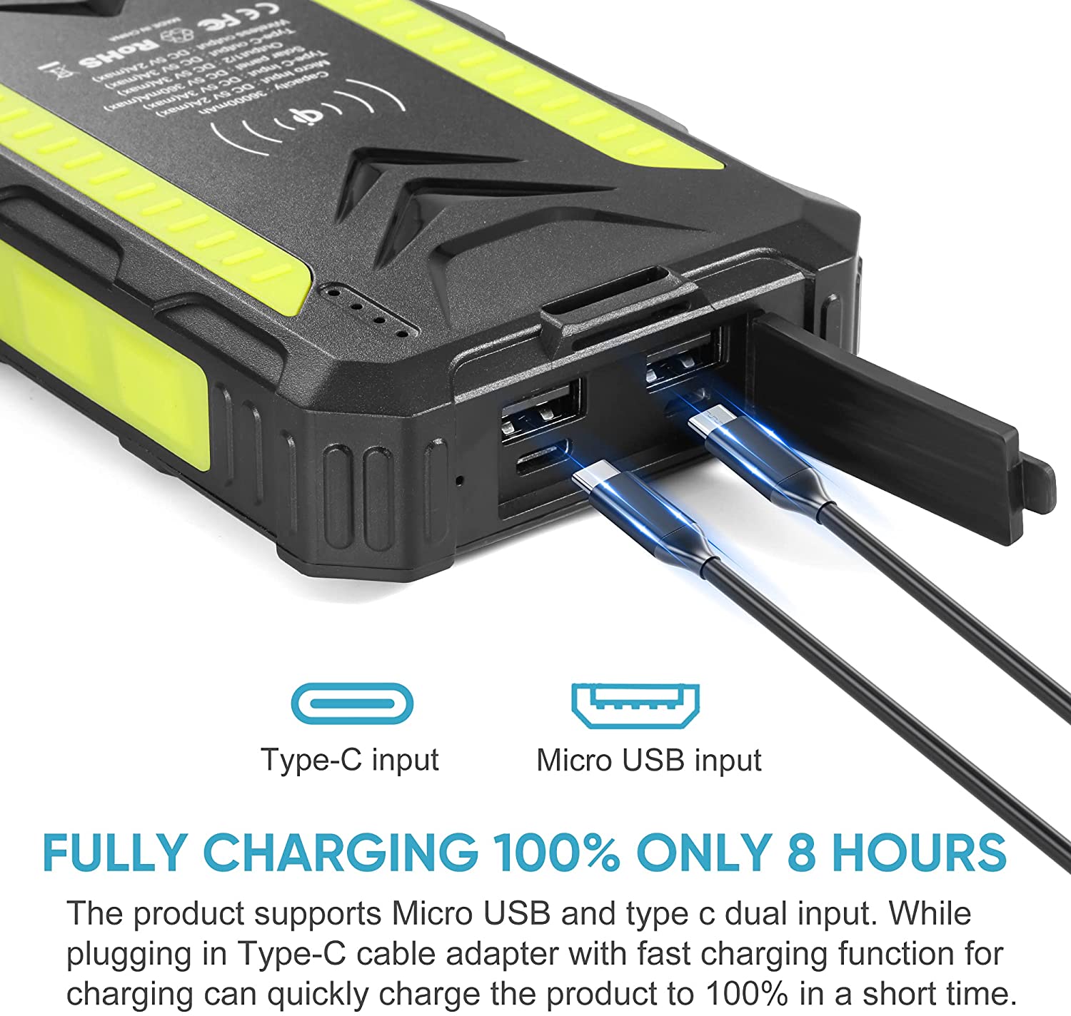 laptop power bank 100000mah with solar panel