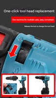 Outil multifonctionnel d'oscillation sans fil sans balais 21V tournevis ponceuse scie 5 en 1 Ensembles d'outils à main polyvalents pour le bois