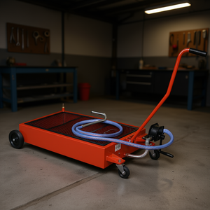 Recipiente de drenaje de aceite para vehículos de perfil bajo de 17 galones con bomba para mantenimiento de automóviles - Product Image 2