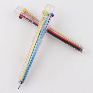 Wholesale Multi-Color 10-IN-1 Retractable Transparent Ballpoint <b>Pen</b> With Custom for Home Office School Supplies - Product Image 3