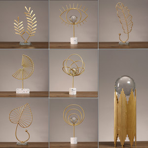 Light Luxury Geometric Metal &amp; Crystal Ornaments <strong>Nordic</strong> Handmade Home Decor for Living Room Entrance Everyday Gifting - Product Image 3