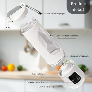 Rechargeable Blender USB Portable <b>Juicer</b> Cup Wireless <b>Mini</b> Smoothie Maker for Travel - Product Image 4