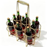 Support Moderne pour Bouteille de Bière Simple en Acier Inoxydable – Rangement Durable Multifonctionnel sur Pied Argent/Or pour Bar à Domicile