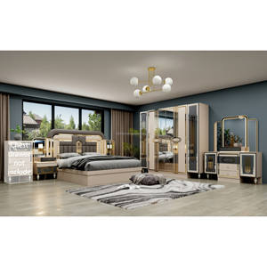 अनुकूलित लक्जरी आधुनिक लकड़ी के बेडरूम सेट किंग/रानी आकार एक्सपेंडेबल बिस्तर होम होटल बेडरूम फर्नीचर के लिए भंडारण के साथ - Product Image 3