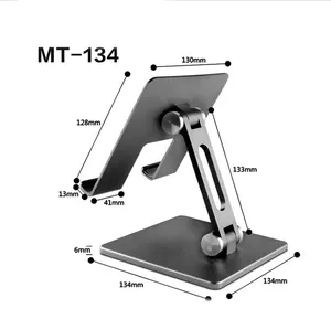 Universal Tablet Stand Adjustable &amp; Foldable Aluminium Desktop Dock For iPad Samsung Huawei Mi Surface Pro Phones
