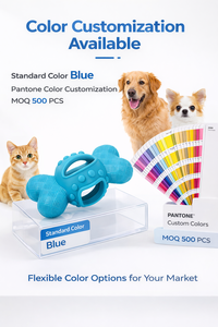 Giocattolo da Masticare per Cani in TPR a Forma di Osso, Distributore di Snack, Etichetta Privata OEM, Giocattolo Durevole per Addestramento Animali Domestici - Product Image 3