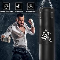 Sac de frappe Wellshow Sport avec support pour adultes, sac de frappe lourd de 4 pieds pour l'entraînement de force à domicile
