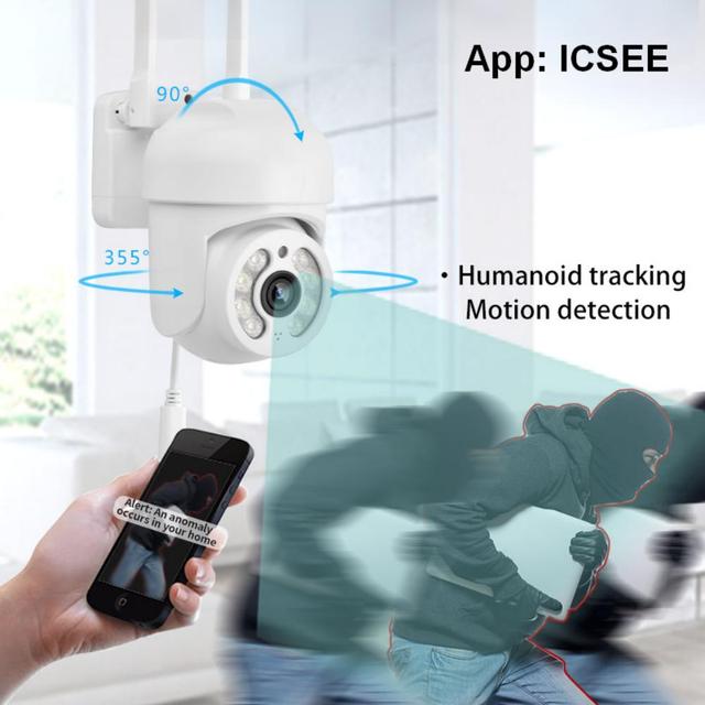 Hot Selling ICSEE Outdoor Camera WiFi Wireless CCTV Camera Weatherproof Smart Motion Alert Two Way Audio Security Camera