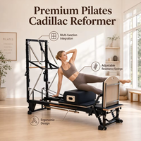 Machine de Pilates Reformer Direct Usine avec Demi-Tourneuse en Alliage d'Aluminium, Équipement de Yoga et de Fitness pour la Maison, le Studio et la Salle de Sport