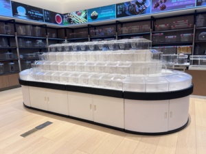 Ecobox nhiều lớp hiển thị đứng nhựa gấp bán lẻ đảo Tủ Snack thực phẩm kẹo tủ trưng bày với thùng thực phẩm cho cửa hàng - Product Image 4