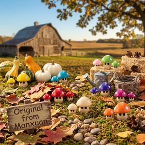 Ornement Mystique Champignon Gothique Pastel Cottagecore en Gros pour Décoration d'Aquarium, Accessoires en Résine, Ornements de Jardin - Product Image 3