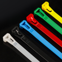 Bridas de nailon 66 reutilizables y liberables, con certificación CE, autoblocantes, para arneses de cables industriales, color personalizado
