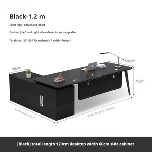 Muebles DE OFICINA DE MADERA personalizables en forma de L Modern Boss Desk Ceo Office Escritorios <span class=keywords><strong>Set</strong></span> con gabinete - Product Image 5