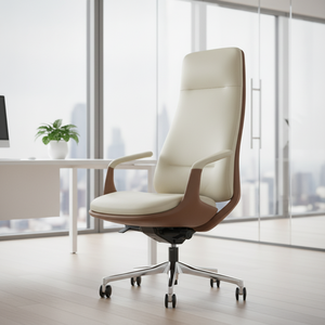 Ghế văn phòng da giả hiệu ứng gỗ, thiết kế hiện đại, xoay, điều chỉnh độ cao, đạt chứng nhận BIFMA - Product Image 2