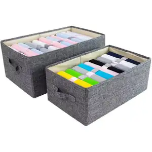 QN-0051 Custom LOGO clothes storage organizer organiser underwear book magazine foldable wardrobe household drawer storage box