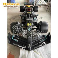 Personalización Adecuada para Decoración de Paredes, Letrero con Logotipo de Coche de Carreras F1 Hecho a Mano con Fibra de Vidrio, Escultura de Resina