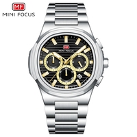 Jam tangan kuarsa bisnis kualitas terbaik MINI FOCUS 0610G jam tangan pria baja tahan karat tahan air