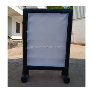 Pantalla de proyección inflable portátil, proyector de TV para interiores, patio trasero, pequeña pantalla de película inflable para el hogar