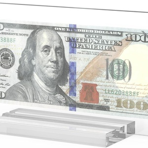 Wholesale Acrylic Dollar Bill Display Frame Transparent Stand Base Easy Assembly Custom Logo Custom Size for Garment Displays - Product Image 5